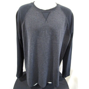 Orvis Gray Black Raglan Sleeve Crewneck Pullover LS Shirt Men Sz 2XL